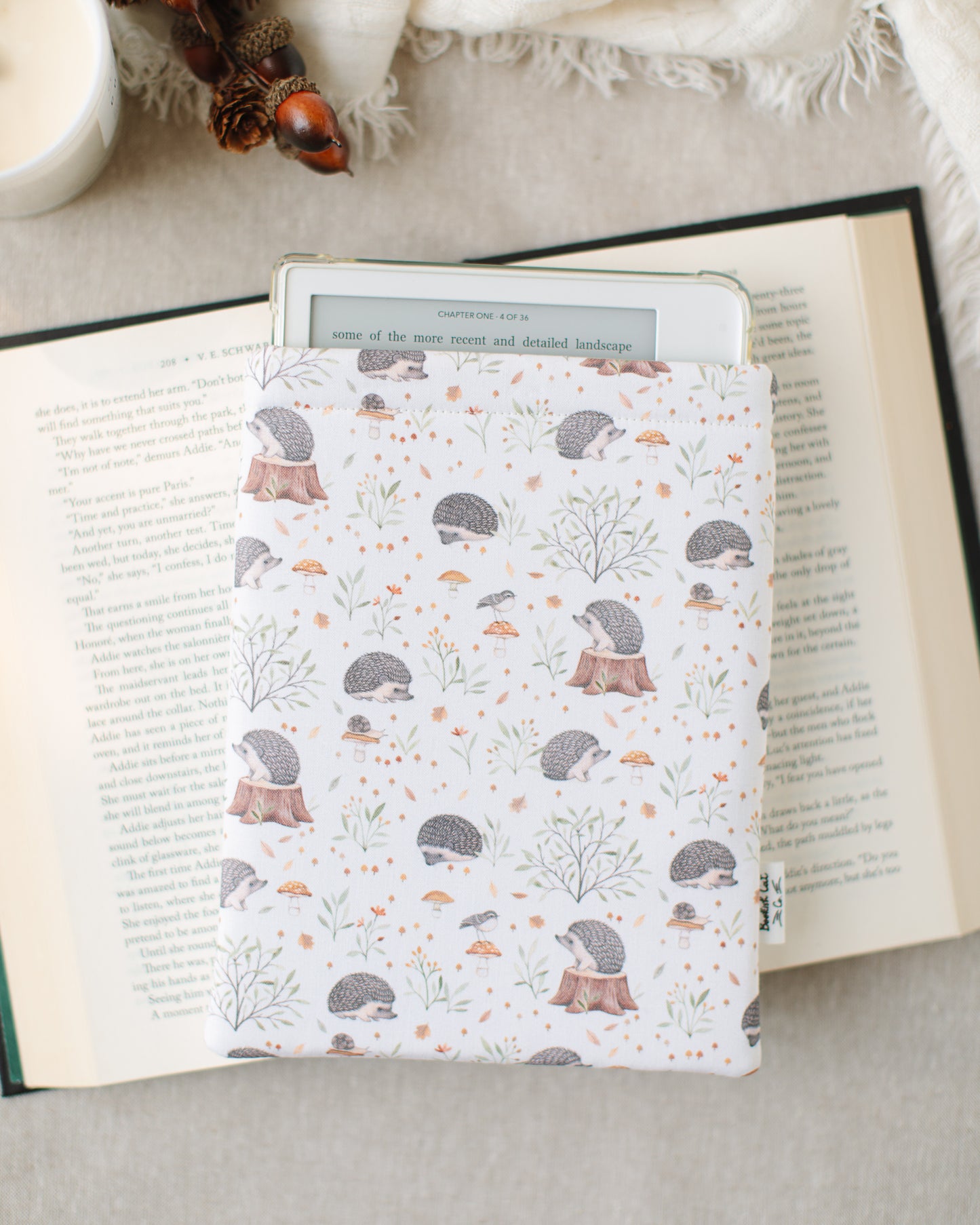 Forest Hedgehogs Book Sleeve