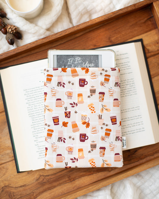 Cozy Fall Drinks Book Sleeve