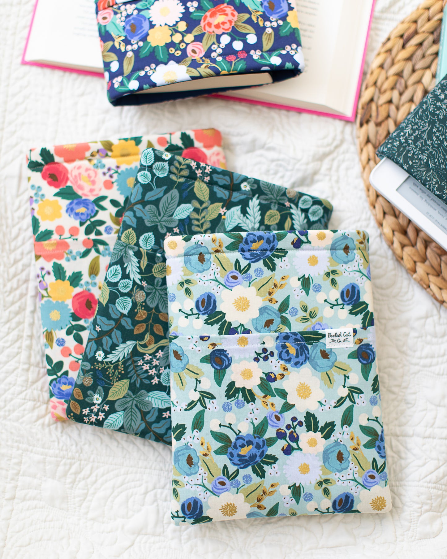 Blue Blossom Book Sleeve