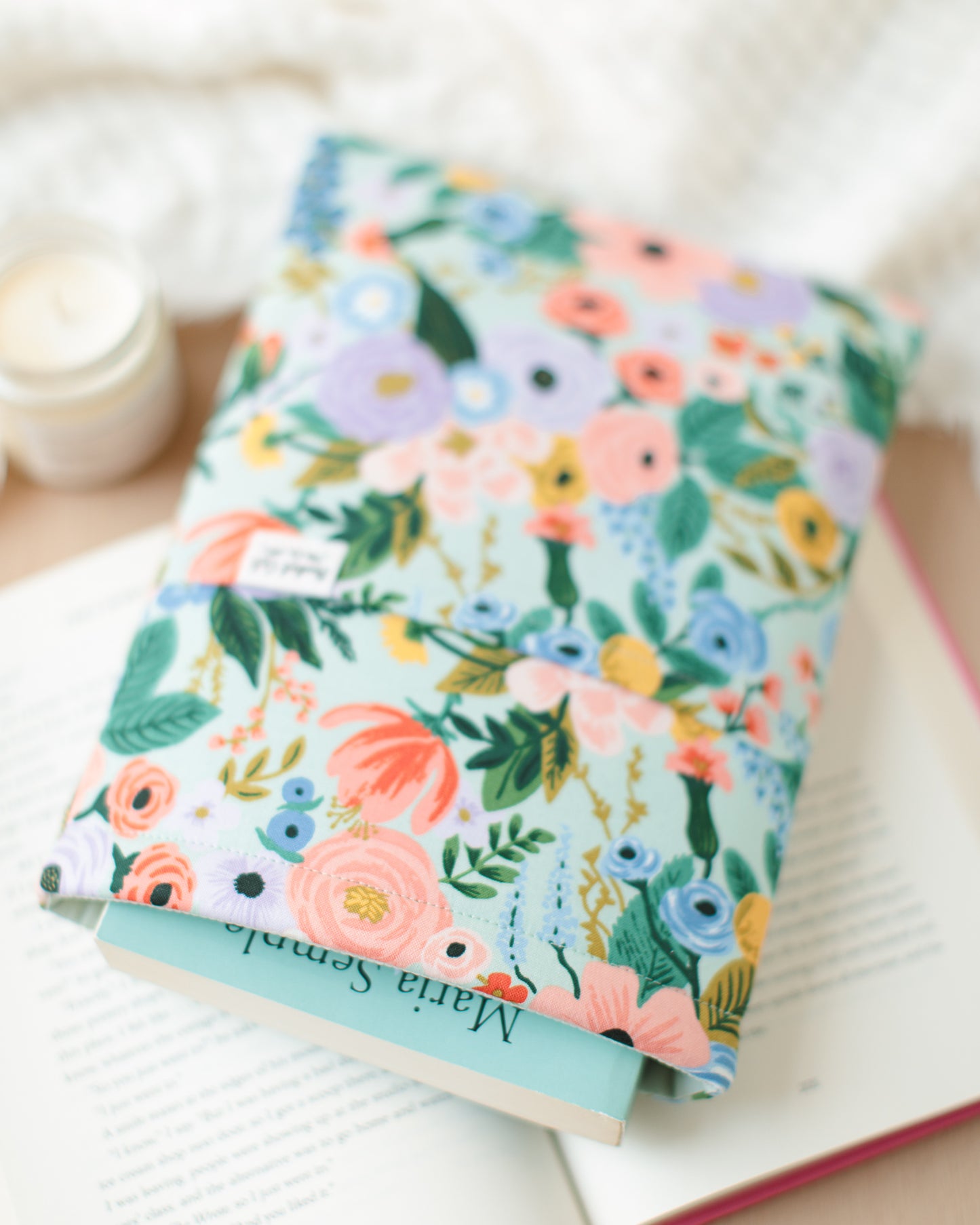 Mint Garden Party Book Sleeve