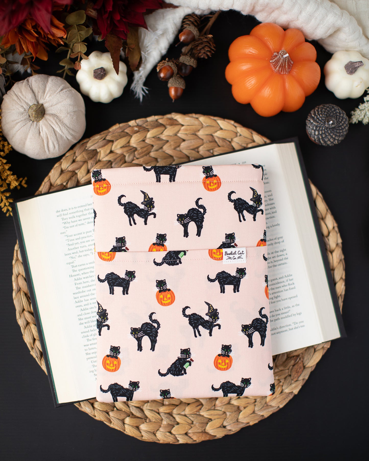 Trick or Treat Black Cats Book Sleeve