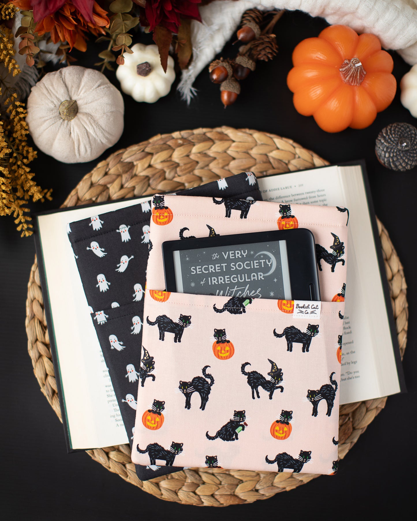 Trick or Treat Black Cats Book Sleeve