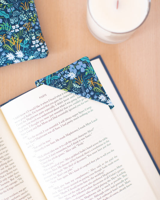 Blue Meadow Corner Bookmark