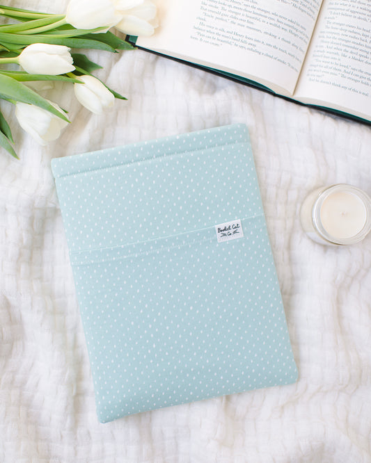 Mint Dots Book Sleeve