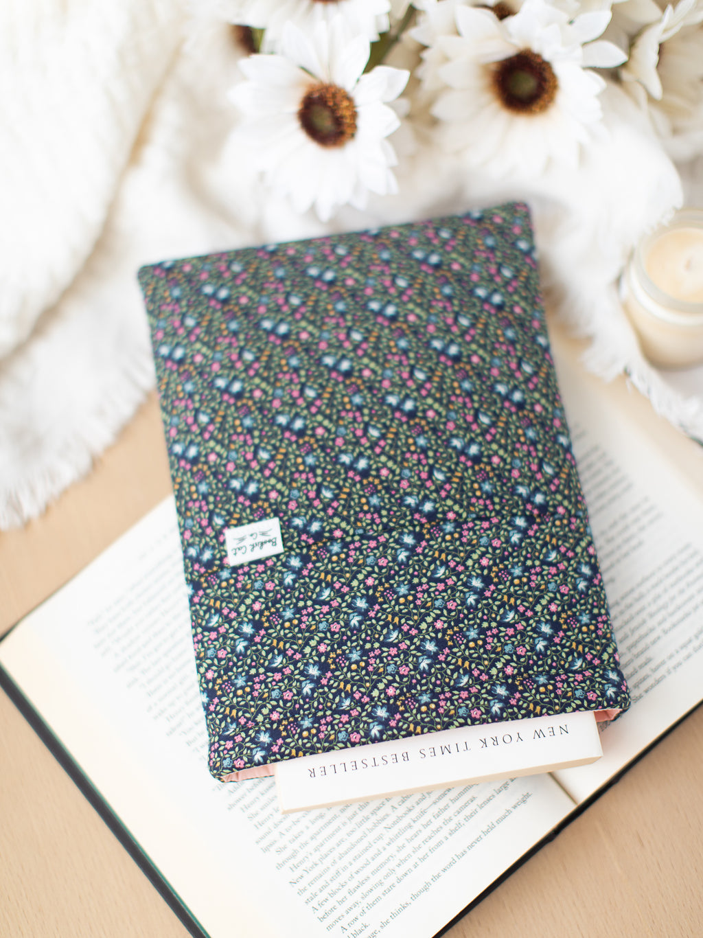 Blue Ditsy Floral Book Sleeve