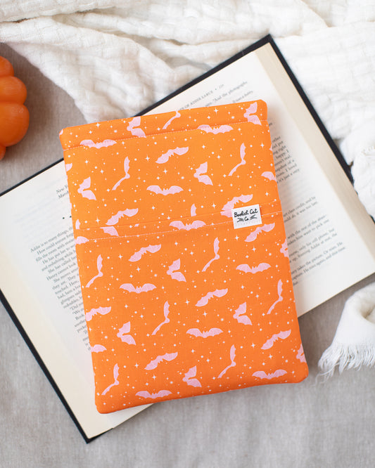 Pink Spooky Bats Book Sleeve