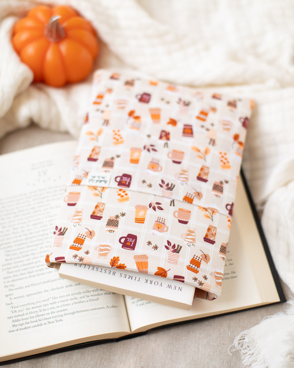 Cozy Fall Drinks Book Sleeve
