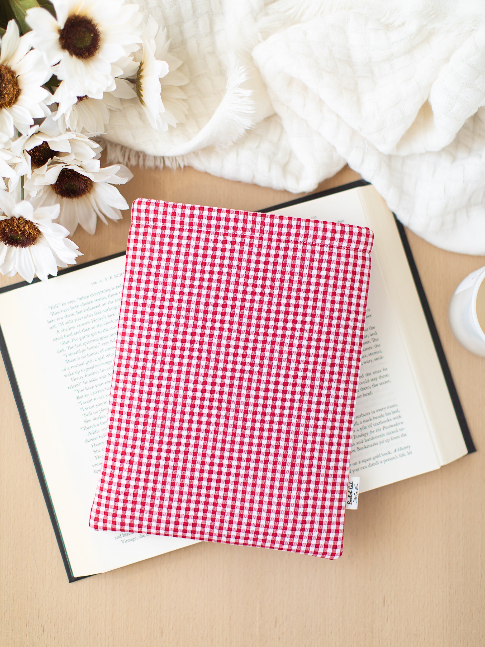 Red Gingham Book Sleeve
