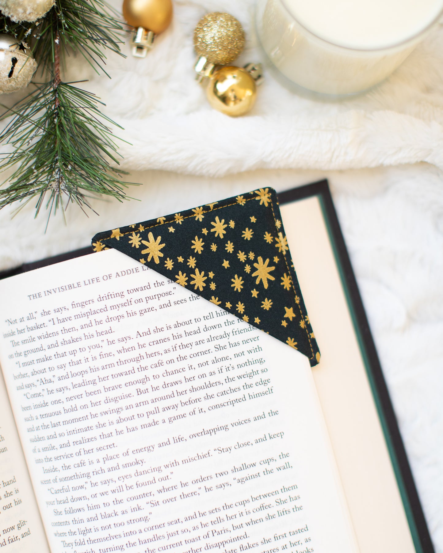 Starry Metallic Corner Bookmark