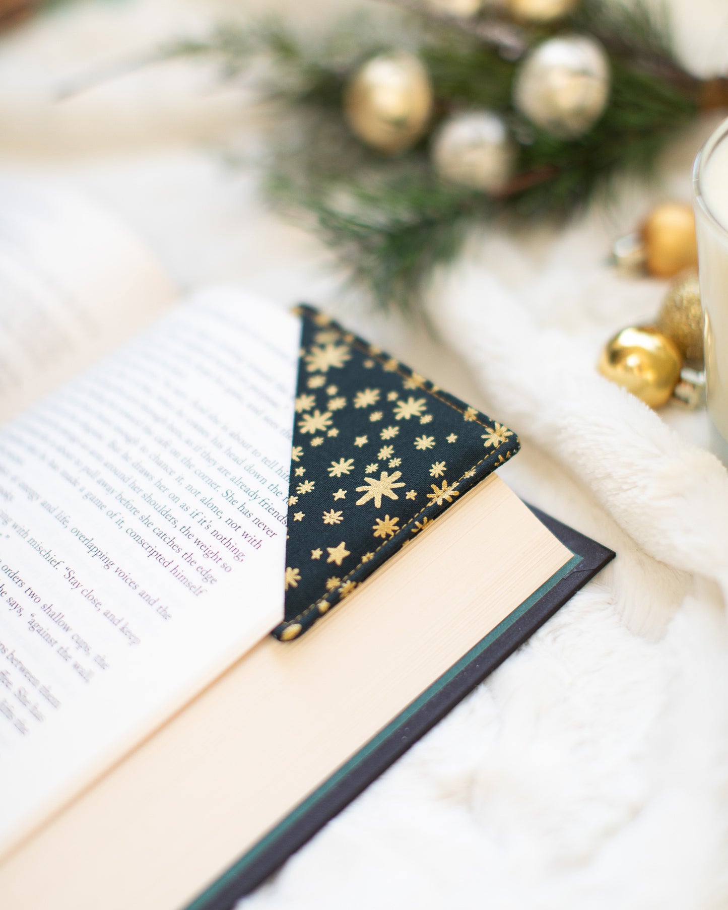 Starry Metallic Corner Bookmark