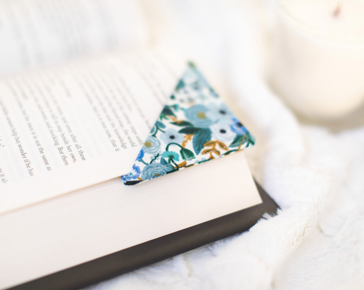 Blue Garden Party Corner Bookmark