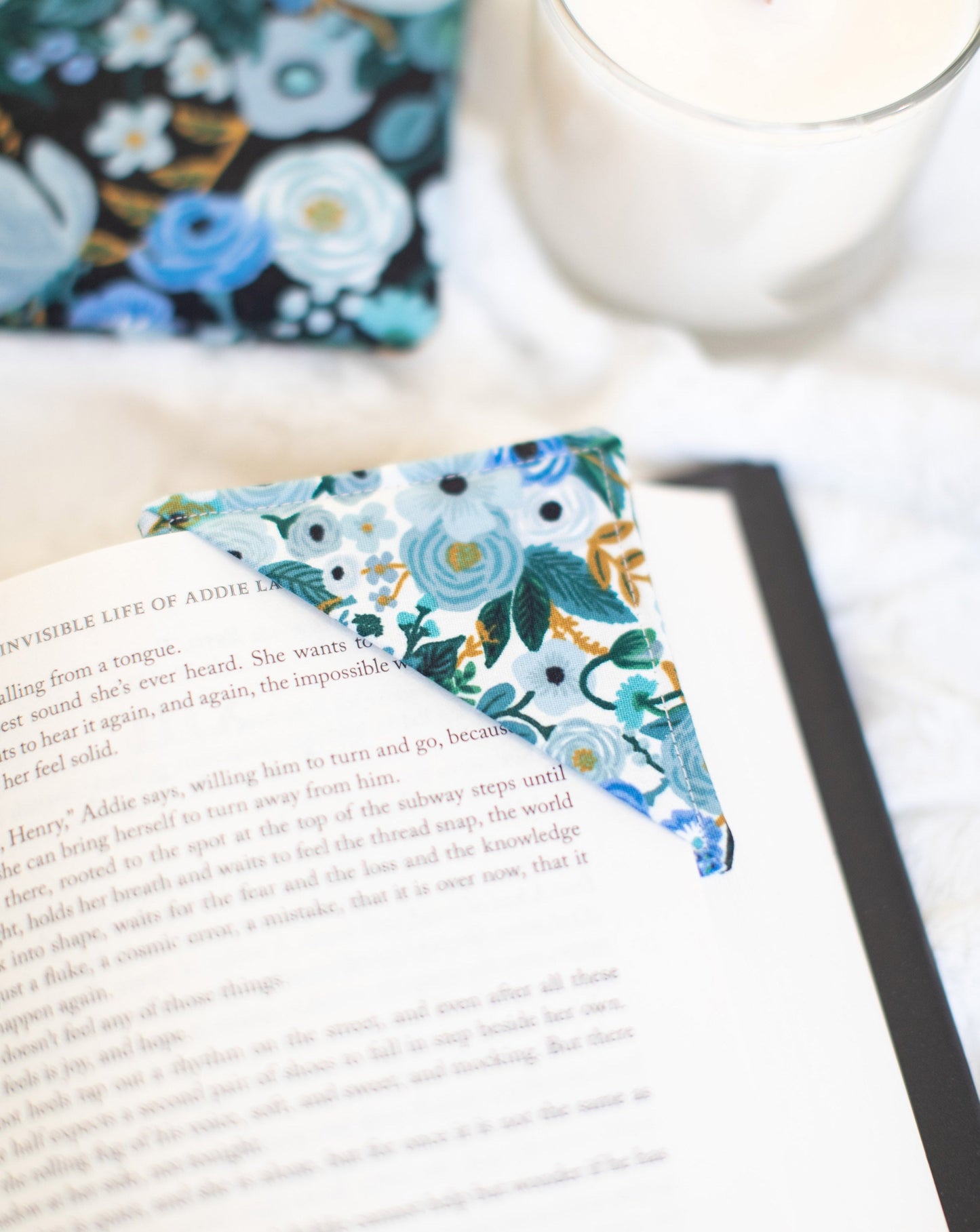 Blue Garden Party Corner Bookmark